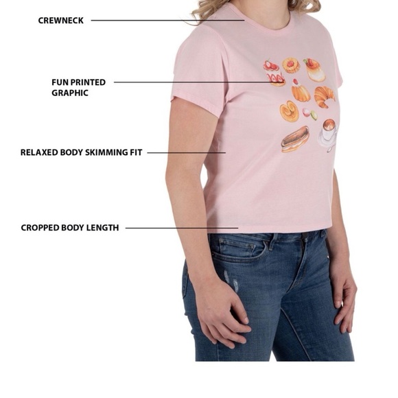 State of Mine Graphic Baby Tee Pink T-Shirt - Picture 3 of 5